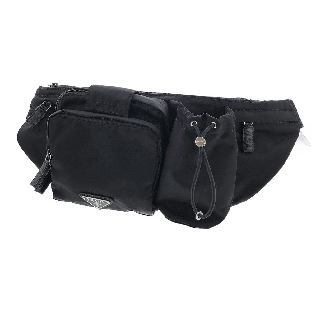 Prada Nylon Waist Black Pouch Shoulder Bag